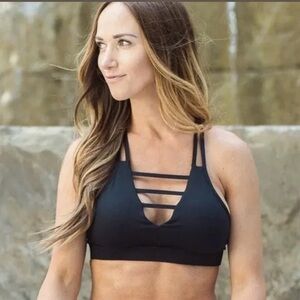 ZYIA Black Grid Bra Medium